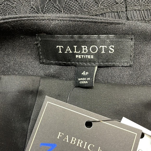 Talbots NWT Black Wool Lace Detail Skirt Size 4P - Picture 5 of 9